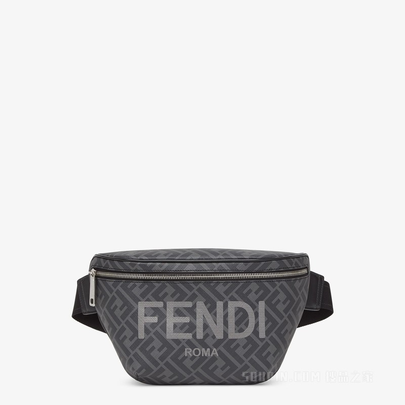 腰包 黑色FF布料腰包