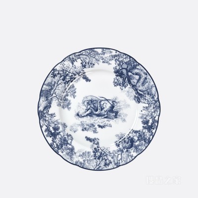 甜品碟 蓝色 Lion 茹伊印花