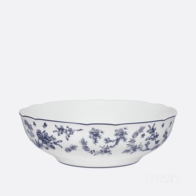 色拉碗 蓝色茹伊印花