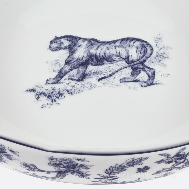 色拉碗 蓝色茹伊印花