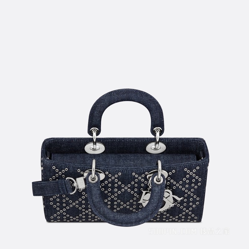 Lady D-Joy 手袋 牛仔面料藤格纹 Eyelet Blue 图案
