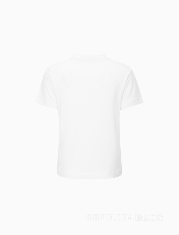 Calvin Klein 22春夏新款女士时尚纯棉字母填充印花LOGO短袖T恤ZW01732