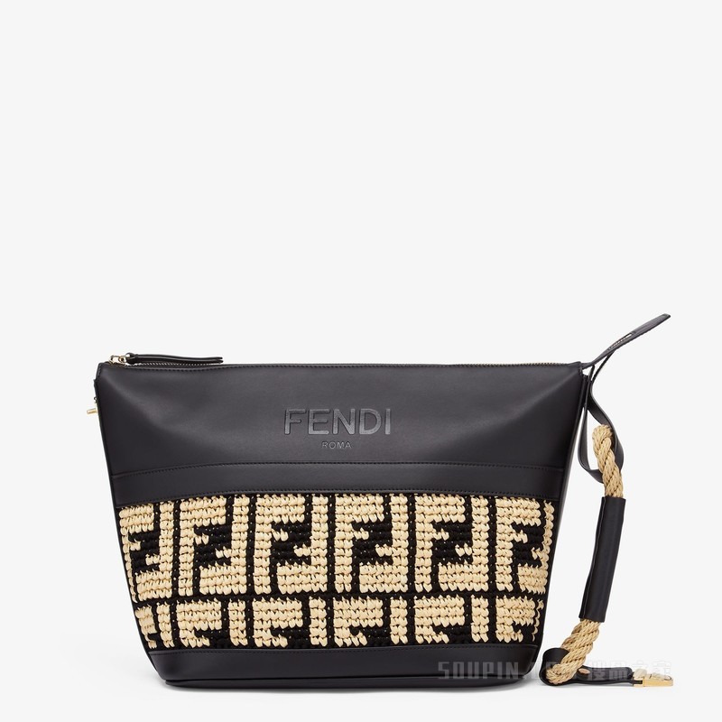 保温包 米色拉菲草保温包