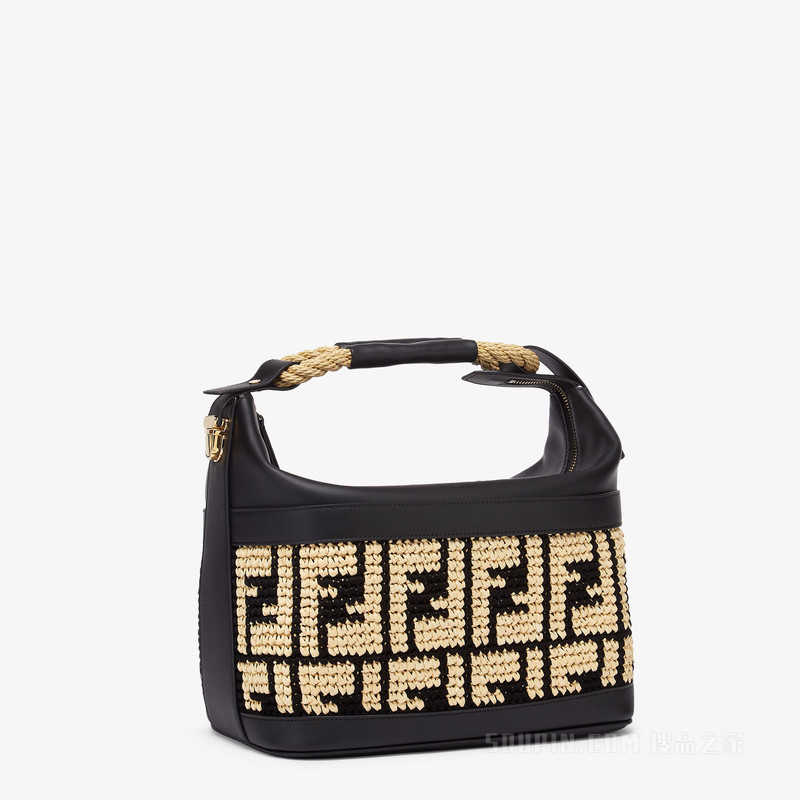 保温包 米色拉菲草保温包