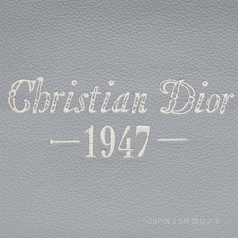 A5 手拿包 迪奥灰粒面牛皮革“Christian Dior 1947”标志