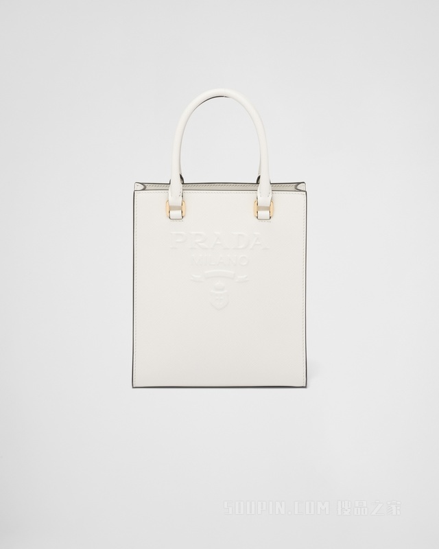 Saffiano 皮革小号手提包