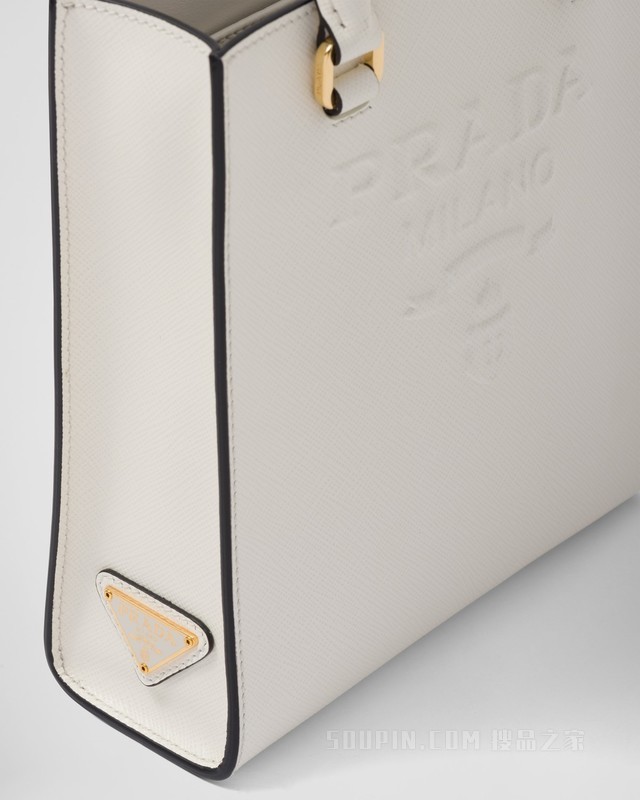 Saffiano 皮革小号手提包