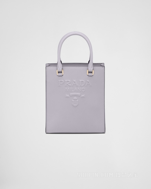 Saffiano 皮革小号手提包