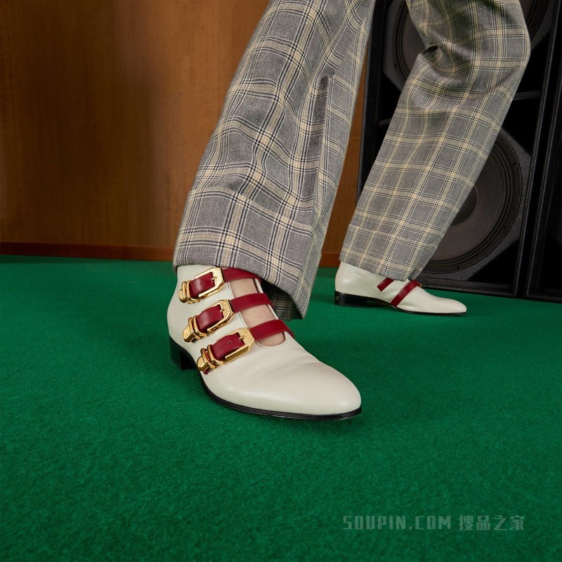 女士踝靴 白色皮革