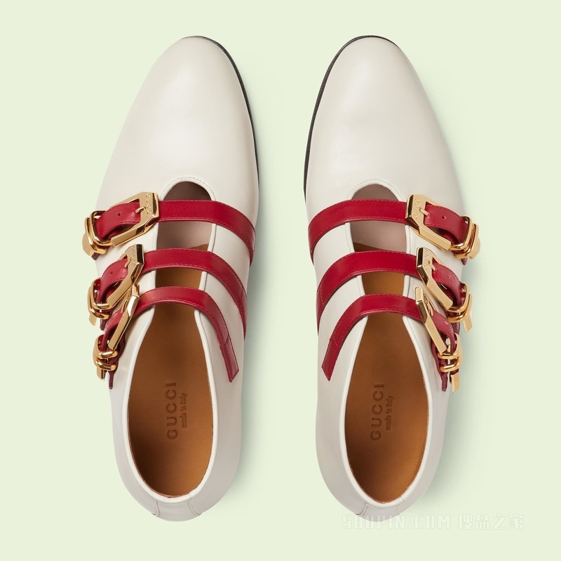 女士踝靴 白色皮革