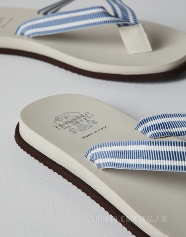 人字拖鞋 条纹罗缎带人字拖