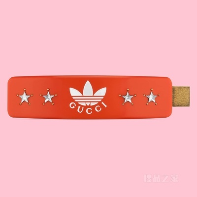 adidas x Gucci联名系列星星发夹 橙色树脂