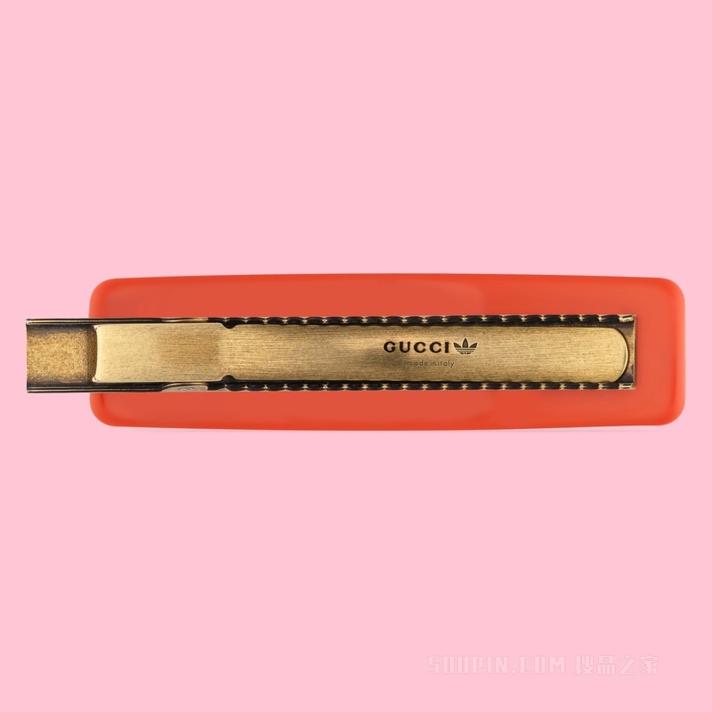 adidas x Gucci联名系列星星发夹 橙色树脂