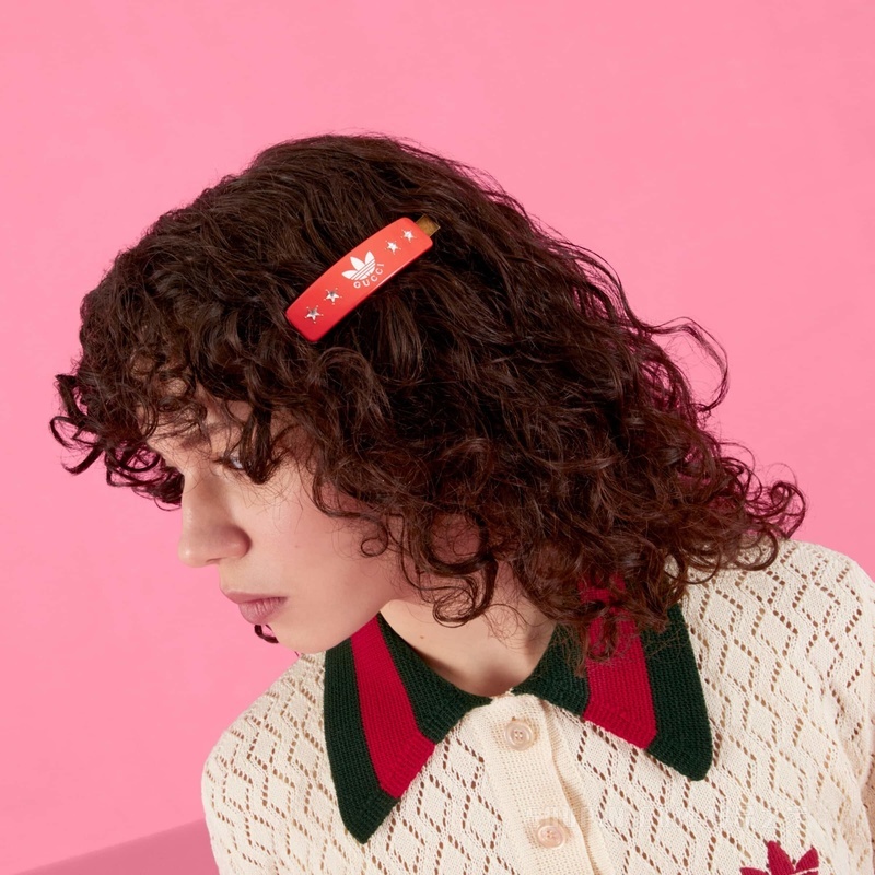 adidas x Gucci联名系列星星发夹 橙色树脂