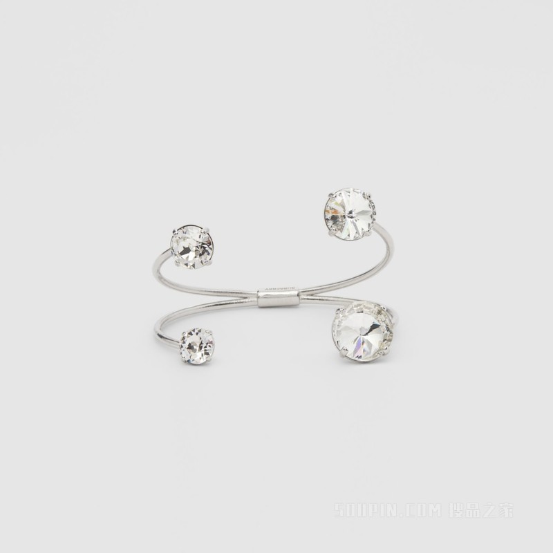 水晶装饰镀钯金耳骨夹 (水晶 / 钯金) - 女士
