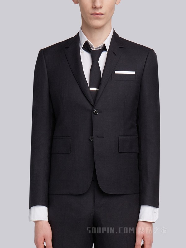 高袖笼羊毛西服套装
