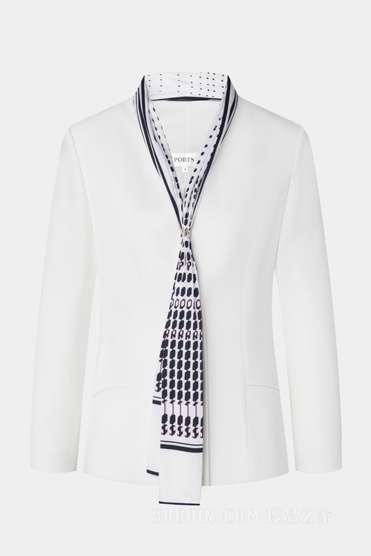 “韵律波点”系带装饰西装