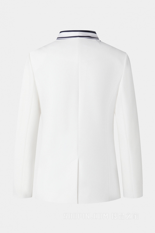 “韵律波点”系带装饰西装