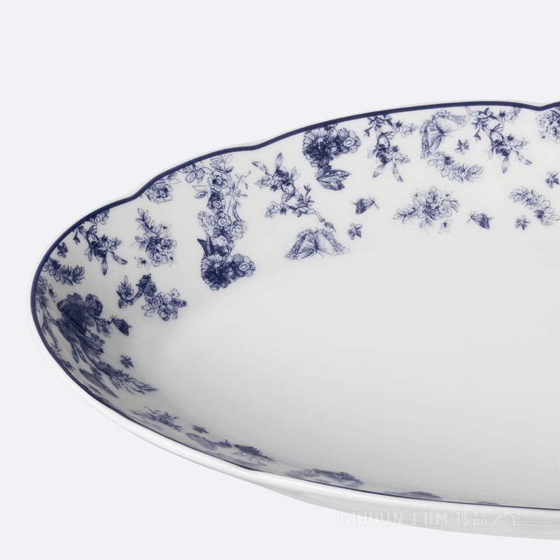 调味碟 蓝色茹伊印花
