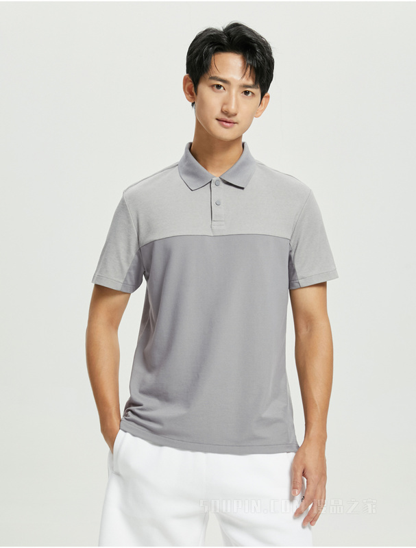 Calvin Klein 22春夏新款男士商务休闲拼色翻领透气短袖POLO衫40HC217