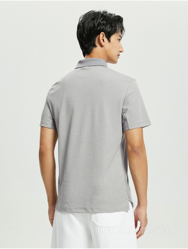 Calvin Klein 22春夏新款男士商务休闲拼色翻领透气短袖POLO衫40HC217