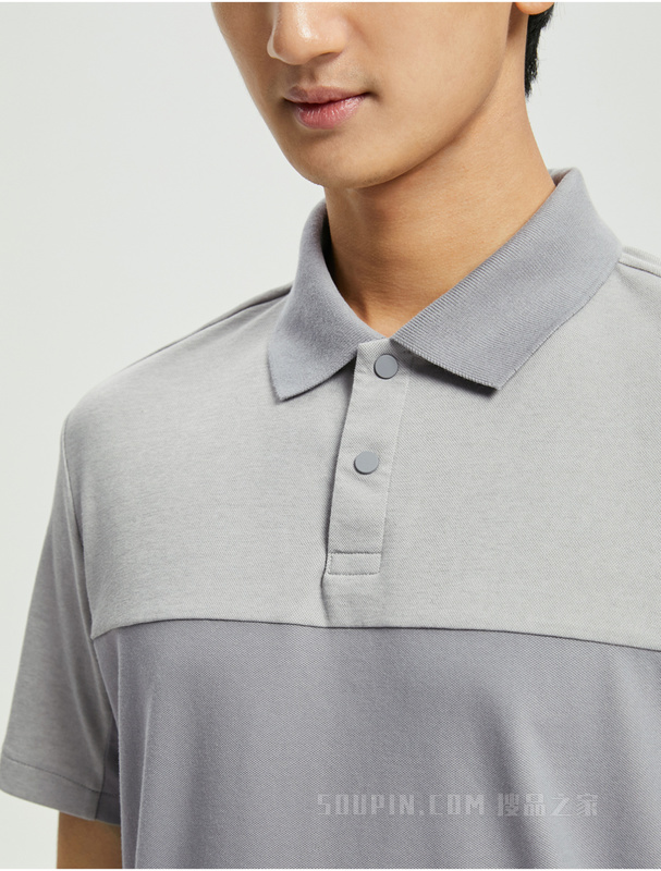Calvin Klein 22春夏新款男士商务休闲拼色翻领透气短袖POLO衫40HC217