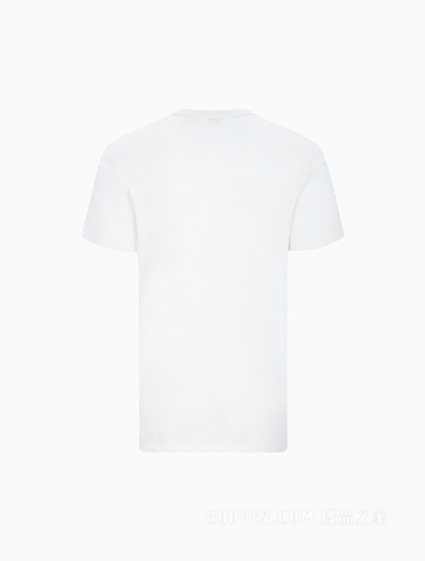 Calvin Klein 22春夏男士时尚圆领串标织带印花吸汗透气短袖T恤40HC212