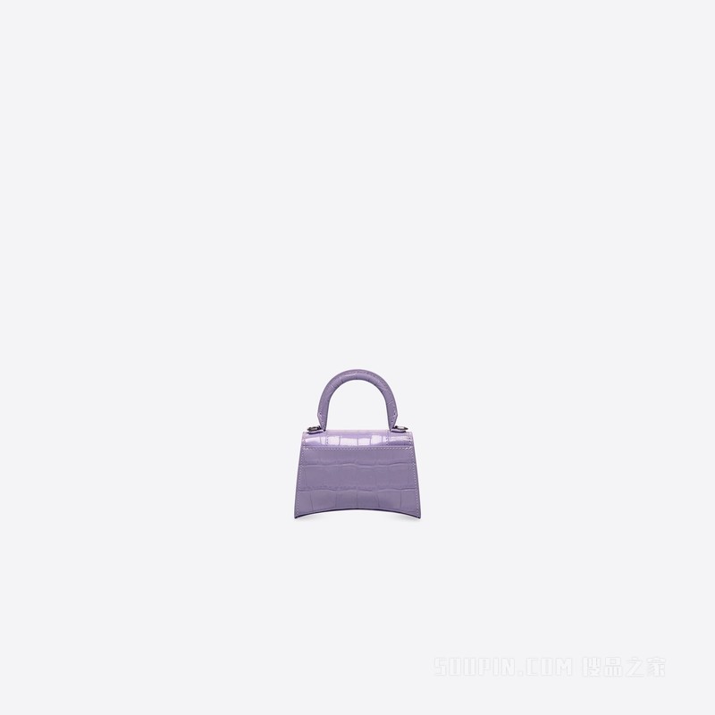 Hourglass 鳄鱼纹压花迷你链带包