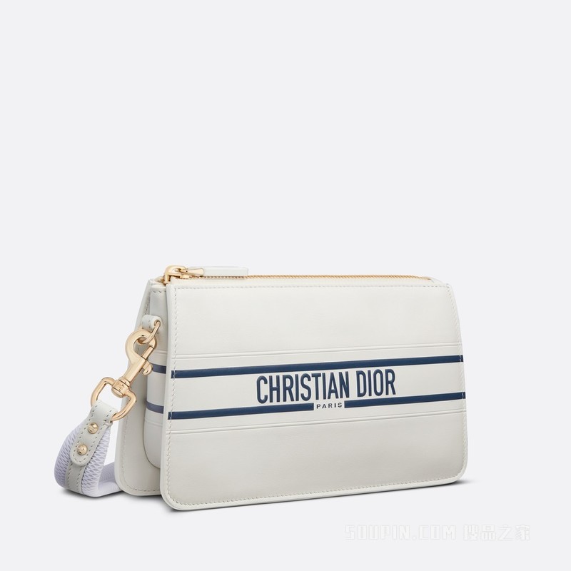 Dior Vibe 手拿包 白色牛皮革