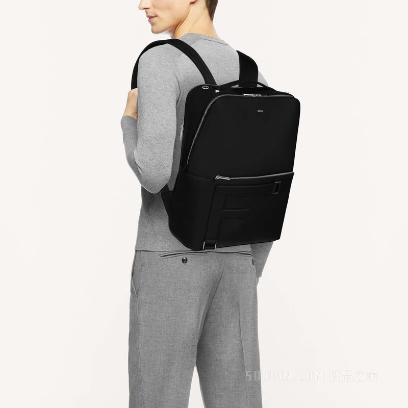 中号双肩包 Nero (Black) Furla Man Febo