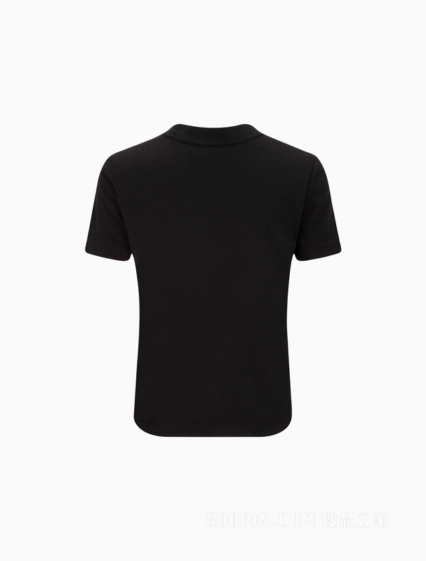 Calvin Klein 22春夏新款女士年轻休闲纯棉顺色刺绣透气短袖T恤40WH105