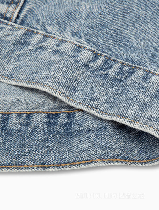 Calvin Klein 22春夏新款男士休闲纯棉LOGO织标翻领牛仔外套J319793