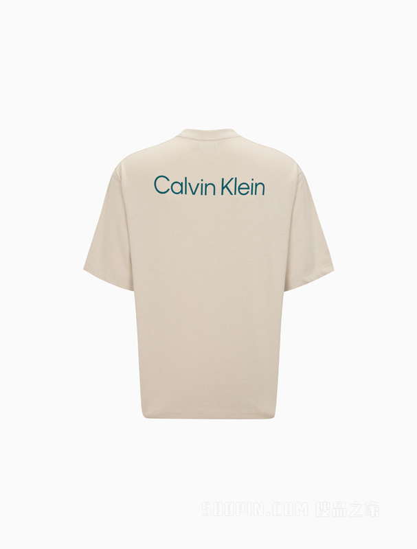 【简约系列】Calvin Klein 22春夏男女情侣中性纯棉印花短袖T恤40642ST