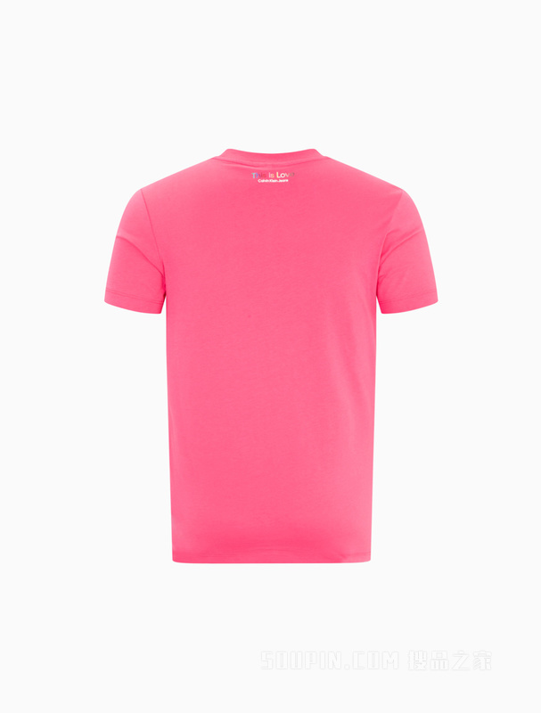 【彩虹系列】Calvin Klein 22春夏男士圆领纯棉字母印花短袖T恤J321488