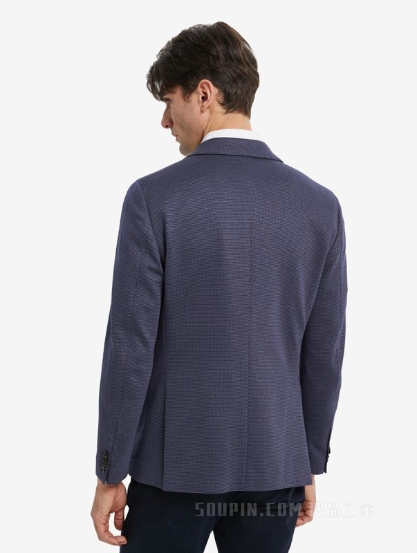 22新款春季男装商务简约花朵装饰平驳领西装外套THC7948410