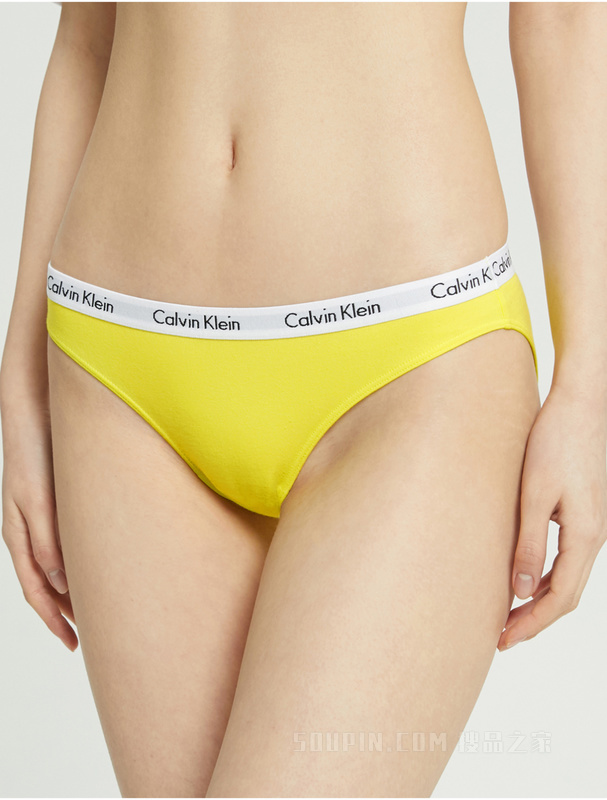 Calvin Klein 22春季新款女士性感三角循环LOGO腰边比基尼内裤D1618