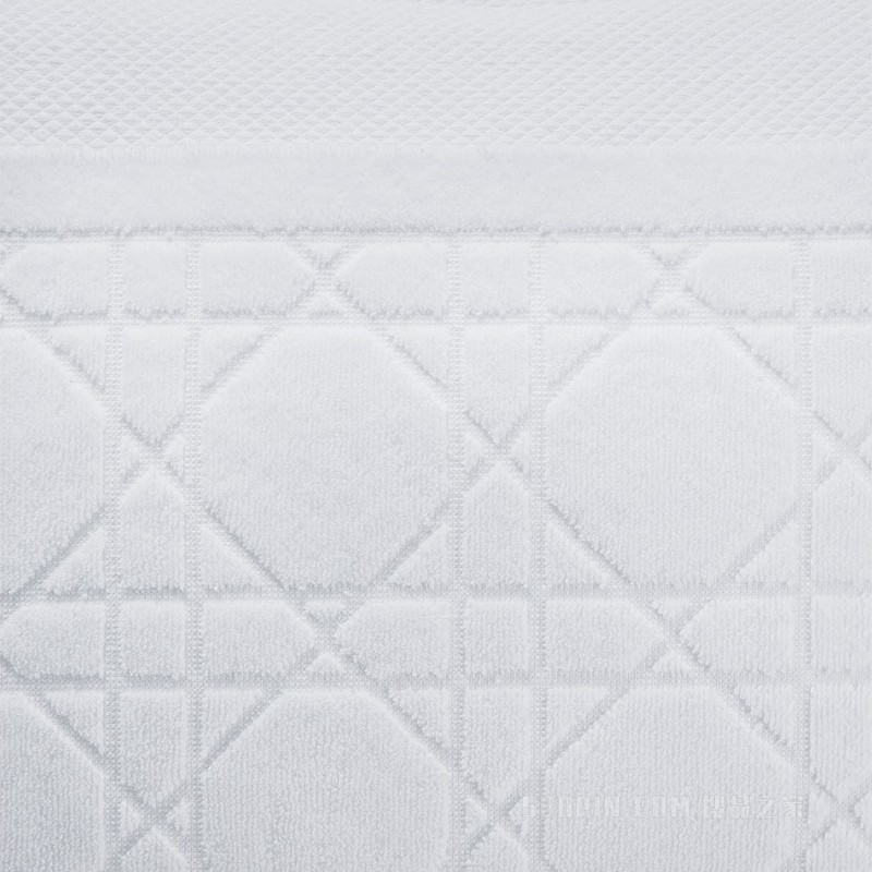 大号长方形靠垫 二零二二早春系列, 白色藤格纹图案