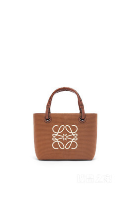 迷你提花布和牛皮革 Anagram Tote 手袋
