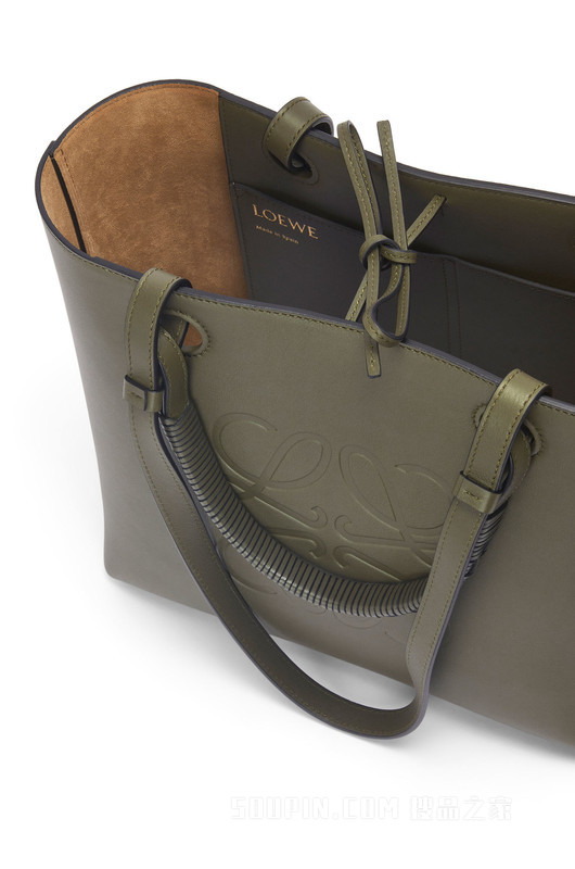小号经典牛皮革 Anagram Tote 手袋