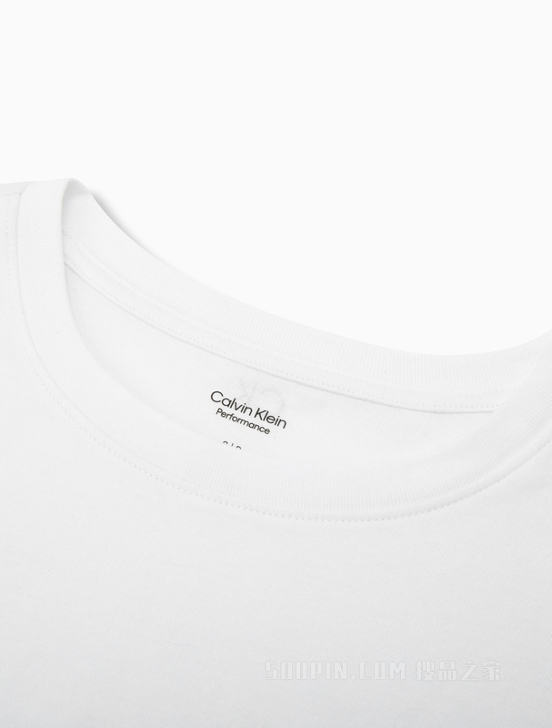 Calvin Klein 女士简约休闲圆领反光LOGO印花短袖T恤4WS2K189