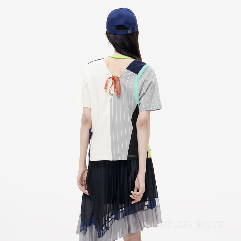 FILA X FACETASM联名女子针织短袖衫