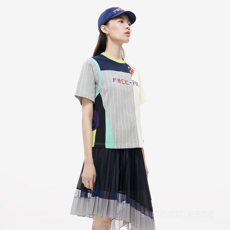 FILA X FACETASM联名女子针织短袖衫