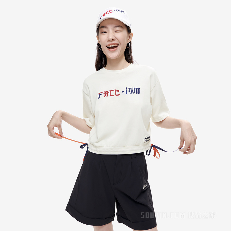 FILA X FACETASM联名女子针织短袖衫
