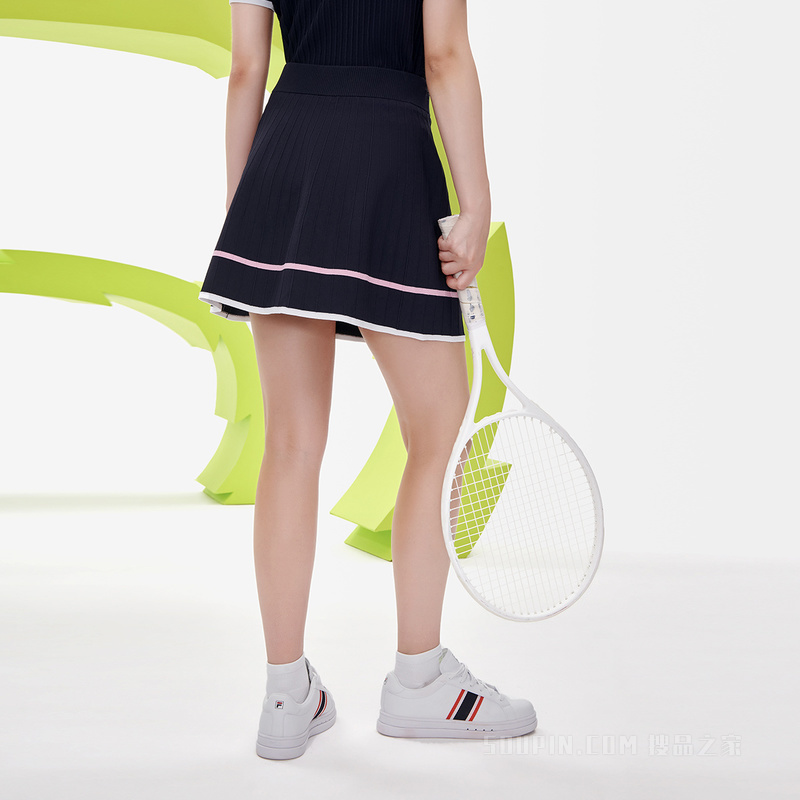 FILA 大满贯 温布利菁英套装女子轻凉网球百褶裙