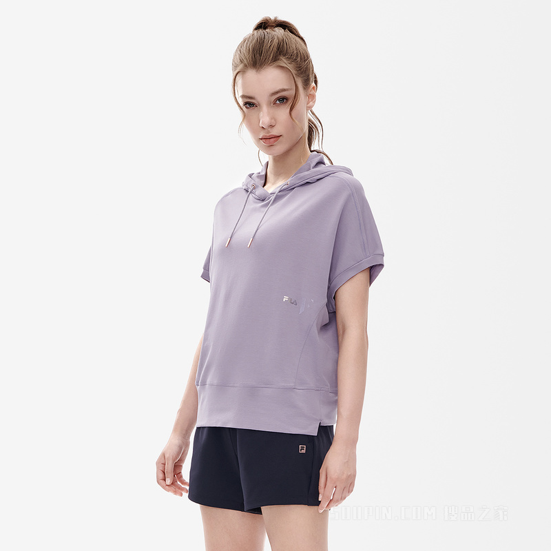 FILA拿铁女孩柔感舒练短T