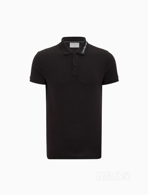 Calvin Klein 22初秋新款男士时尚刺绣字母翻领透气短袖POLO衫J321658