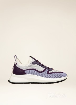 Davyn 白色拼淡紫色及紫色网布运动鞋