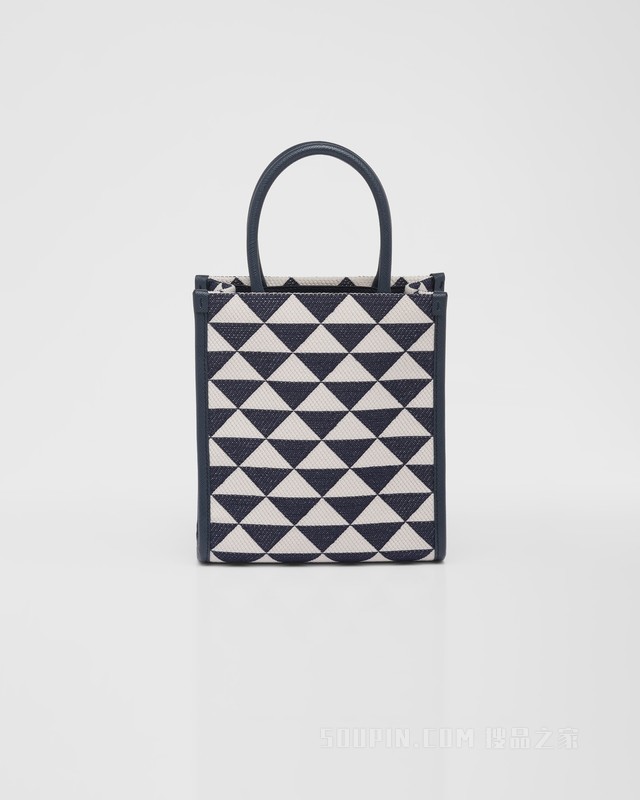 Prada Symbole 刺绣织物小号托特包