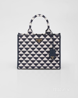 Prada Symbole 刺绣织物小号托特包