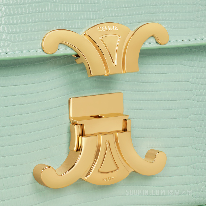 TRIOMPHE蜥蜴皮革链条肩背包 26807